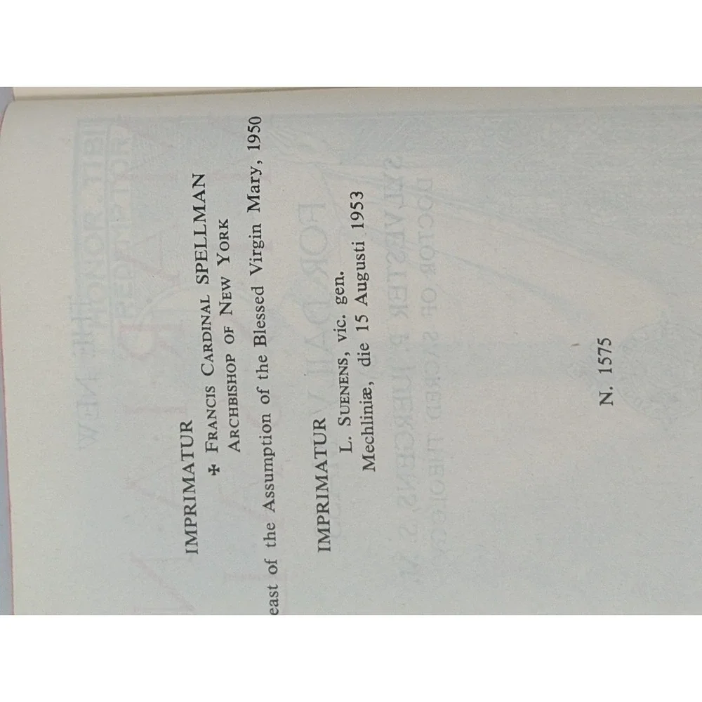 Vintage 1953 The New Marian Missal for‎ Daily Mass Fr. Juergens Regina Press